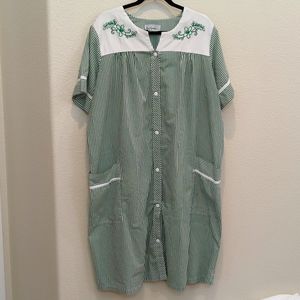 Anthony Richards Seersucker Housecoat/Robe L